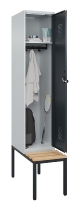 C+P Spind Evolo PLUS 0490507-32 mit Bank 3 Abt.400mm Drehriegel (HxBxT) 2120x1200x815mm 9016/3015