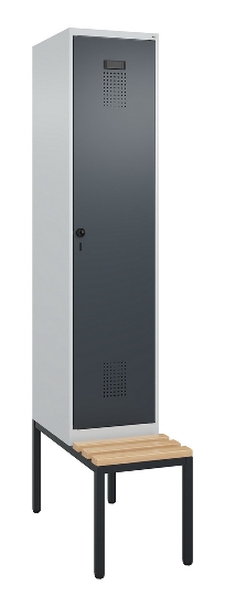 C+P Spind Evolo PLUS 0490507-32 mit Bank 3 Abt.400mm Drehriegel (HxBxT) 2120x1200x815mm 9016/3015