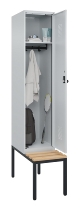 C+P Spind Evolo PLUS 0490507-32 mit Bank 3 Abt.400mm Drehriegel (HxBxT) 2120x1200x815mm 9016/3015