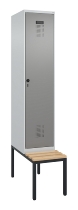 C+P Spind Evolo PLUS 0490507-32 mit Bank 3 Abt.400mm Drehriegel (HxBxT) 2120x1200x815mm 9016/3015