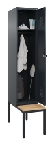 C+P Spind Evolo PLUS 0490507-32 mit Bank 3 Abt.400mm Drehriegel (HxBxT) 2120x1200x815mm 9016/3015