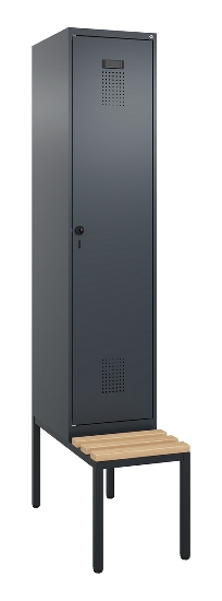 C+P Spind Evolo PLUS 0490507-32 mit Bank 3 Abt.400mm Drehriegel (HxBxT) 2120x1200x815mm 9016/3015
