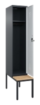 C+P Spind Evolo PLUS 0490507-32 mit Bank 3 Abt.400mm Drehriegel (HxBxT) 2120x1200x815mm 9016/3015
