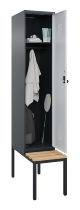 C+P Spind Evolo PLUS 0490507-32 mit Bank 3 Abt.400mm Drehriegel (HxBxT) 2120x1200x815mm 9016/3015