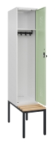 C+P Spind Evolo PLUS 0490507-32 mit Bank 3 Abt.400mm Drehriegel (HxBxT) 2120x1200x815mm 9016/3015