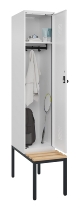 C+P Spind Evolo PLUS 0490507-32 mit Bank 3 Abt.400mm Drehriegel (HxBxT) 2120x1200x815mm 9016/3015