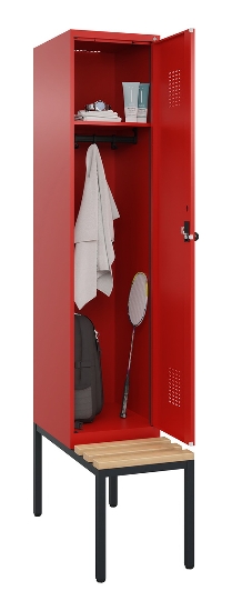 C+P Spind Evolo PLUS 0490507-30 mit Bank 3 Abt.300mm Drehriegel (HxBxT) 2120x900x815mm 0010/0010