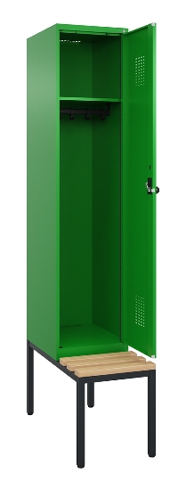C+P Spind Evolo PLUS 0490507-30 mit Bank 3 Abt.300mm Drehriegel (HxBxT) 2120x900x815mm 0010/0010