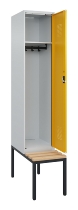 C+P Spind Evolo PLUS 0490507-32 mit Bank 3 Abt.400mm Drehriegel (HxBxT) 2120x1200x815mm 9016/3015