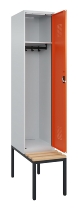 C+P Spind Evolo PLUS 0490507-32 mit Bank 3 Abt.400mm Drehriegel (HxBxT) 2120x1200x815mm 9016/3015