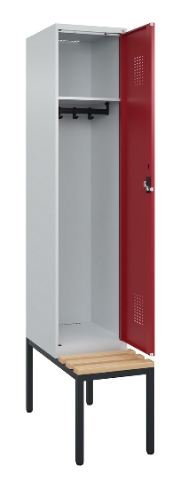 C+P Spind Evolo PLUS 0490507-32 mit Bank 3 Abt.400mm Drehriegel (HxBxT) 2120x1200x815mm 9016/3015