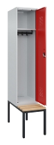 C+P Spind Evolo PLUS 0490507-32 mit Bank 3 Abt.400mm Drehriegel (HxBxT) 2120x1200x815mm 9016/3015