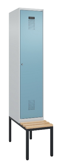 C+P Spind Evolo PLUS 0490507-32 mit Bank 3 Abt.400mm Drehriegel (HxBxT) 2120x1200x815mm 9016/3015