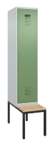 C+P Spind Evolo PLUS 0490507-32 mit Bank 3 Abt.400mm Drehriegel (HxBxT) 2120x1200x815mm 9016/3015