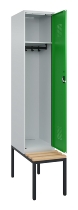 C+P Spind Evolo PLUS 0490507-32 mit Bank 3 Abt.400mm Drehriegel (HxBxT) 2120x1200x815mm 9016/3015