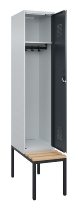 C+P Spind Evolo PLUS 0490507-32 mit Bank 3 Abt.400mm Drehriegel (HxBxT) 2120x1200x815mm 9016/3015