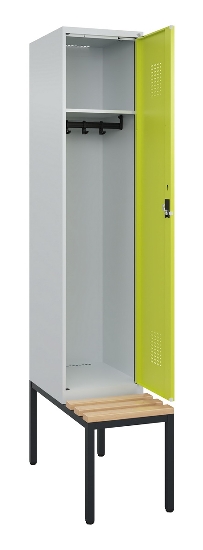 C+P Spind Evolo PLUS 0490507-32 mit Bank 3 Abt.400mm Drehriegel (HxBxT) 2120x1200x815mm 9016/3015