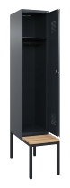 C+P Spind Evolo PLUS 0490507-32 mit Bank 3 Abt.400mm Drehriegel (HxBxT) 2120x1200x815mm 9016/3015
