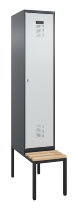 C+P Spind Evolo PLUS 0490507-32 mit Bank 3 Abt.400mm Drehriegel (HxBxT) 2120x1200x815mm 9016/3015