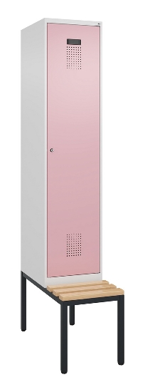 C+P Spind Evolo PLUS 0490507-32 mit Bank 3 Abt.400mm Drehriegel (HxBxT) 2120x1200x815mm 9016/3015