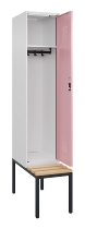 C+P Spind Evolo PLUS 0490507-32 mit Bank 3 Abt.400mm Drehriegel (HxBxT) 2120x1200x815mm 9016/3015