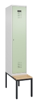 C+P Spind Evolo PLUS 0490507-32 mit Bank 3 Abt.400mm Drehriegel (HxBxT) 2120x1200x815mm 9016/3015