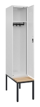 C+P Spind Evolo PLUS 0490507-32 mit Bank 3 Abt.400mm Drehriegel (HxBxT) 2120x1200x815mm 9016/3015