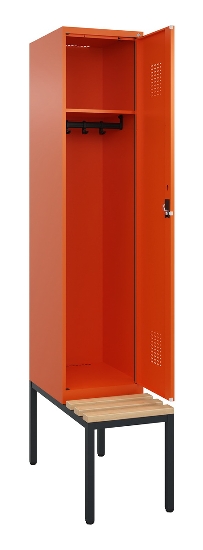 C+P Spind Evolo PLUS 0490507-30 mit Bank 3 Abt.300mm Drehriegel (HxBxT) 2120x900x815mm 0010/0010