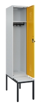 C+P Spind Evolo PLUS 0490507-12 mit Bank 1 Abt.400mm Drehriegel (HxBxT) 2120x400x815mm 7035/6011