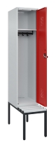 C+P Spind Evolo PLUS 0490507-12 mit Bank 1 Abt.400mm Drehriegel (HxBxT) 2120x400x815mm 7035/6011