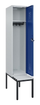 C+P Spind Evolo PLUS 0490507-12 mit Bank 1 Abt.400mm Drehriegel (HxBxT) 2120x400x815mm 7035/6011