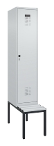 C+P Spind Evolo PLUS 0490507-12 mit Bank 1 Abt.400mm Drehriegel (HxBxT) 2120x400x815mm 7035/6011