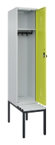 C+P Spind Evolo PLUS 0490507-12 mit Bank 1 Abt.400mm Drehriegel (HxBxT) 2120x400x815mm 7035/6011