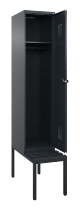 C+P Spind Evolo PLUS 0490507-12 mit Bank 1 Abt.400mm Drehriegel (HxBxT) 2120x400x815mm 7035/6011