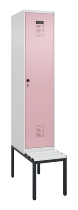 C+P Spind Evolo PLUS 0490507-12 mit Bank 1 Abt.400mm Drehriegel (HxBxT) 2120x400x815mm 7035/6011
