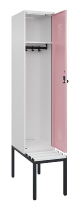 C+P Spind Evolo PLUS 0490507-12 mit Bank 1 Abt.400mm Drehriegel (HxBxT) 2120x400x815mm 7035/6011