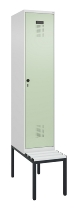 C+P Spind Evolo PLUS 0490507-12 mit Bank 1 Abt.400mm Drehriegel (HxBxT) 2120x400x815mm 7035/6011