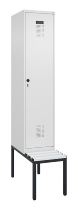 C+P Spind Evolo PLUS 0490507-12 mit Bank 1 Abt.400mm Drehriegel (HxBxT) 2120x400x815mm 7035/6011