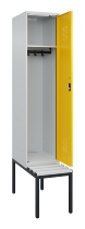 C+P Spind Evolo PLUS 0490507-12 mit Bank 1 Abt.400mm Drehriegel (HxBxT) 2120x400x815mm 7035/6011