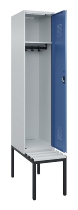 C+P Spind Evolo PLUS 0490507-12 mit Bank 1 Abt.400mm Drehriegel (HxBxT) 2120x400x815mm 7035/6011