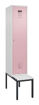 C+P Spind Evolo PLUS 0490507-12 mit Bank 1 Abt.400mm Drehriegel (HxBxT) 2120x400x815mm 7035/6011
