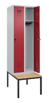 C+P Spind Evolo PLUS 0490507-32 mit Bank 3 Abt.400mm Drehriegel (HxBxT) 2120x1200x815mm 9016/3015