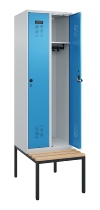 C+P Spind Evolo PLUS 0490507-32 mit Bank 3 Abt.400mm Drehriegel (HxBxT) 2120x1200x815mm 9016/3015