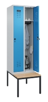 C+P Spind Evolo PLUS 0490507-32 mit Bank 3 Abt.400mm Drehriegel (HxBxT) 2120x1200x815mm 9016/3015
