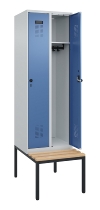 C+P Spind Evolo PLUS 0490507-32 mit Bank 3 Abt.400mm Drehriegel (HxBxT) 2120x1200x815mm 9016/3015