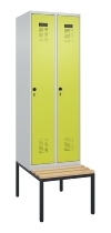 C+P Spind Evolo PLUS 0490507-32 mit Bank 3 Abt.400mm Drehriegel (HxBxT) 2120x1200x815mm 9016/3015