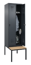 C+P Spind Evolo PLUS 0490507-32 mit Bank 3 Abt.400mm Drehriegel (HxBxT) 2120x1200x815mm 9016/3015