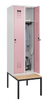 C+P Spind Evolo PLUS 0490507-32 mit Bank 3 Abt.400mm Drehriegel (HxBxT) 2120x1200x815mm 9016/3015