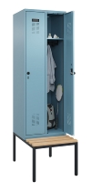 C+P Spind Evolo PLUS 0490507-30 mit Bank 3 Abt.300mm Drehriegel (HxBxT) 2120x900x815mm 0010/0010