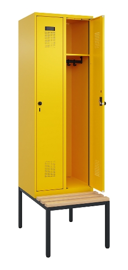 C+P Spind Evolo PLUS 0490507-30 mit Bank 3 Abt.300mm Drehriegel (HxBxT) 2120x900x815mm 0010/0010
